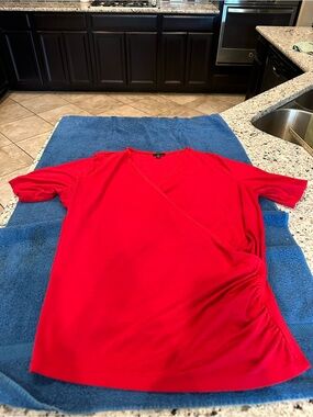 Talbots Petite Women's Vibrant Red Top